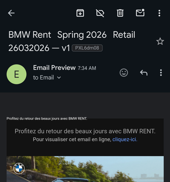 Rendu Gmail App Pixel 6