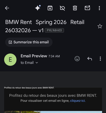 Rendu Gmail App Pixel 9