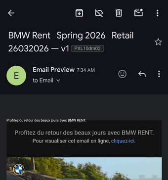 Rendu Gmail App Pixel 10