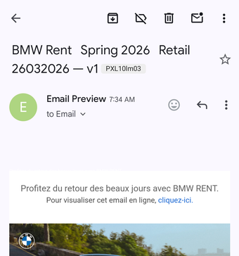 Rendu Gmail App Pixel 10