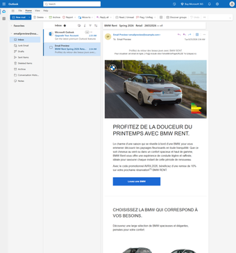 Rendu Outlook.com Chrome