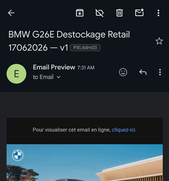 Rendu Gmail App Pixel 6