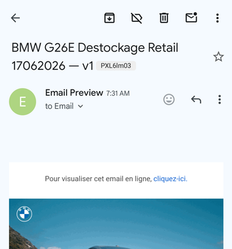 Rendu Gmail App Pixel 6