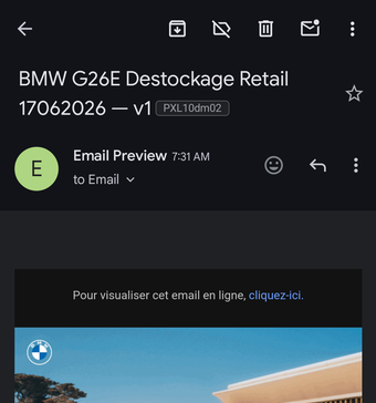 Rendu Gmail App Pixel 10