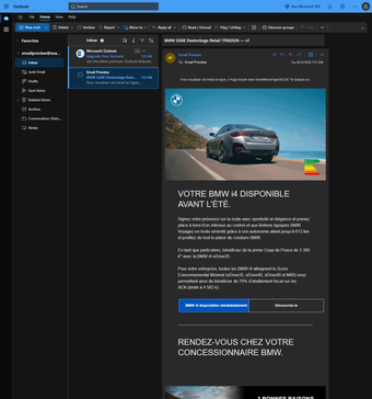 Rendu Outlook.com Chrome