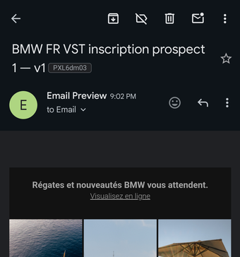 Rendu Gmail App Pixel 6