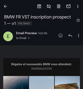 Rendu Gmail App Pixel 7