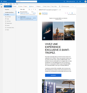 Rendu Outlook.com Chrome