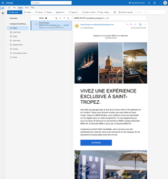 Rendu Outlook.com Edge